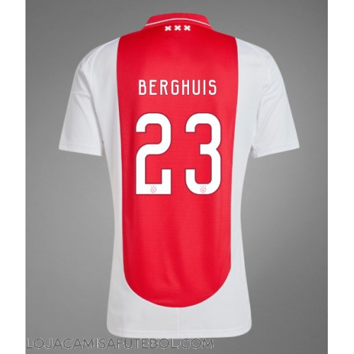 Camisa de Futebol Ajax Steven Berghuis #23 Equipamento Principal 2024-25 Manga Curta